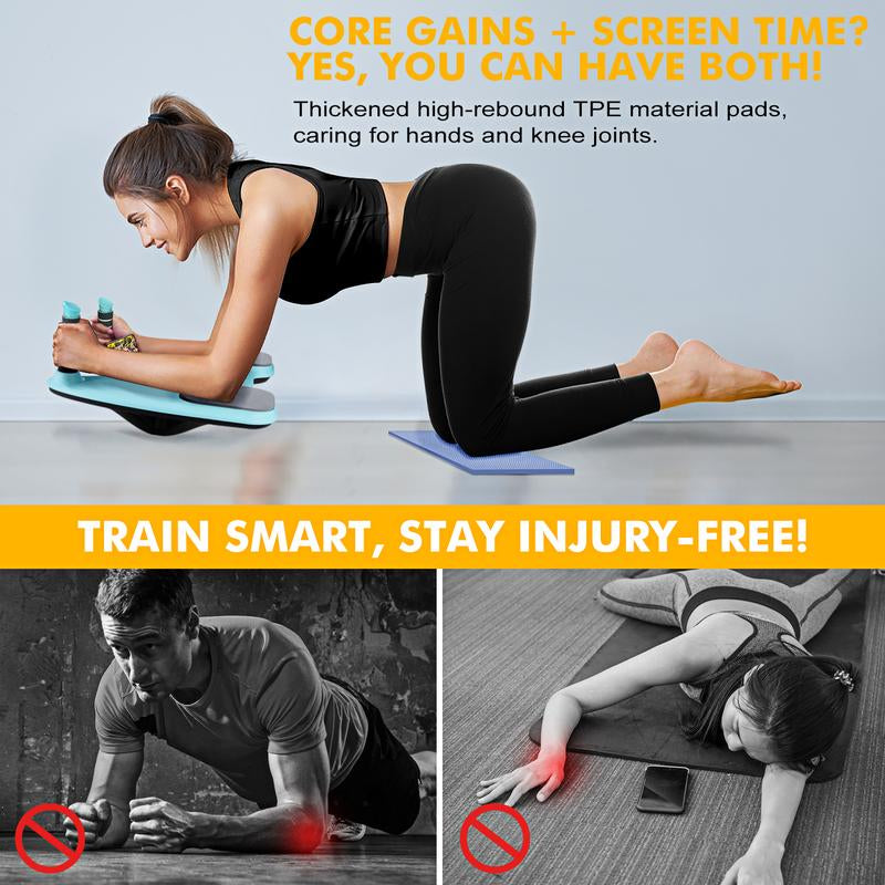 Core Trainer Plank Board & Wobble Balance Board - Adjustable Home Fitness Equipment for Core Strength, Balance Training, and Full-Body Workouts