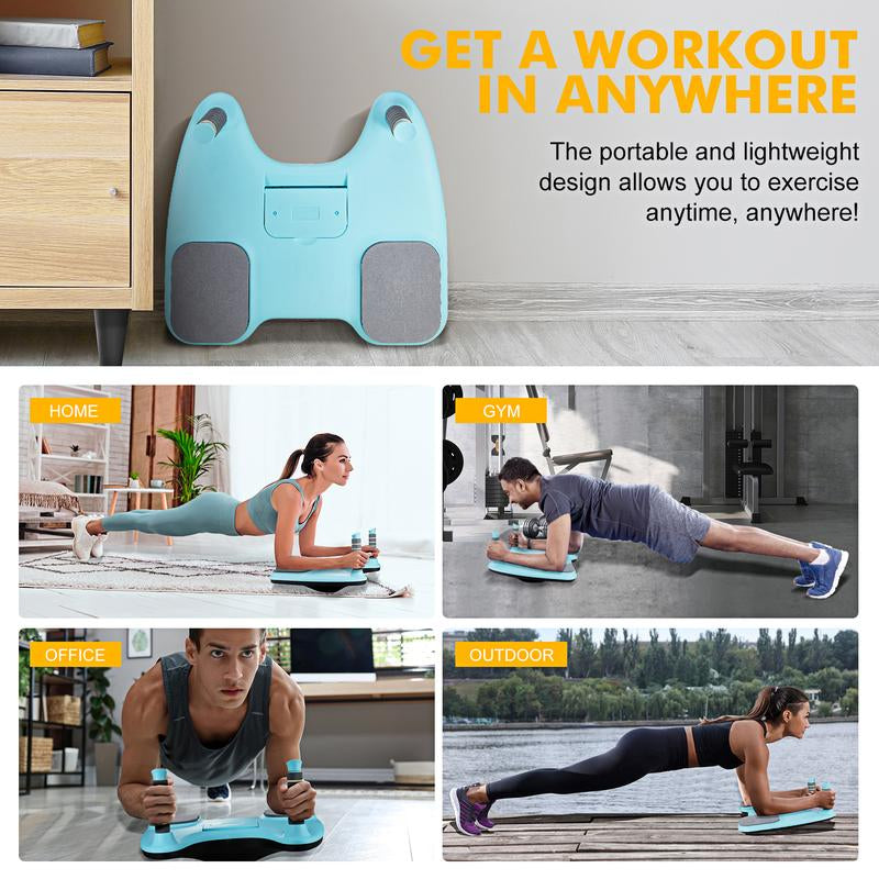 Core Trainer Plank Board & Wobble Balance Board - Adjustable Home Fitness Equipment for Core Strength, Balance Training, and Full-Body Workouts