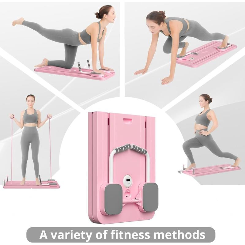 8-In-1 Multifunctional Fitness Board - ABS Pilates Slide Board for Abdominal & Core Strength Training, Home Gym Exercise Equipment, Foldable & Portable for Efficient Fat Burning
