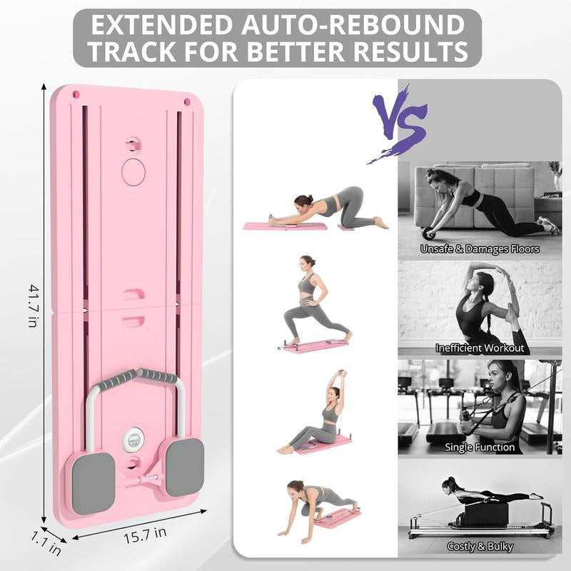 8-In-1 Multifunctional Fitness Board - ABS Pilates Slide Board for Abdominal & Core Strength Training, Home Gym Exercise Equipment, Foldable & Portable for Efficient Fat Burning