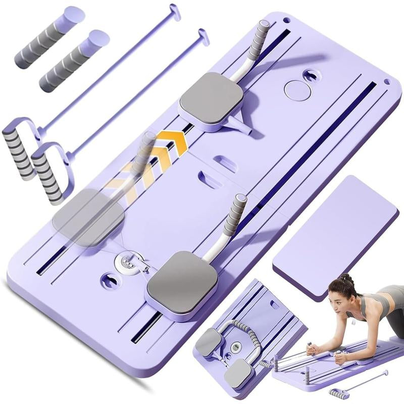 8-In-1 Multifunctional Fitness Board - ABS Pilates Slide Board for Abdominal & Core Strength Training, Home Gym Exercise Equipment, Foldable & Portable for Efficient Fat Burning