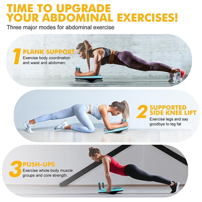 Core Trainer Plank Board & Wobble Balance Board - Adjustable Home Fitness Equipment for Core Strength, Balance Training, and Full-Body Workouts