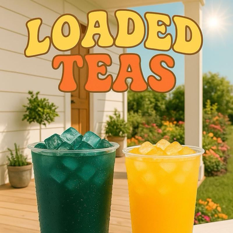 Energize Your Day with Loaded Teas - 55 Flavor Caffeinated Beverage Mix | Sugar-Free & Gluten-Free 32Oz Smoothie Mix - Made in the USA with 24-Month Shelf Life